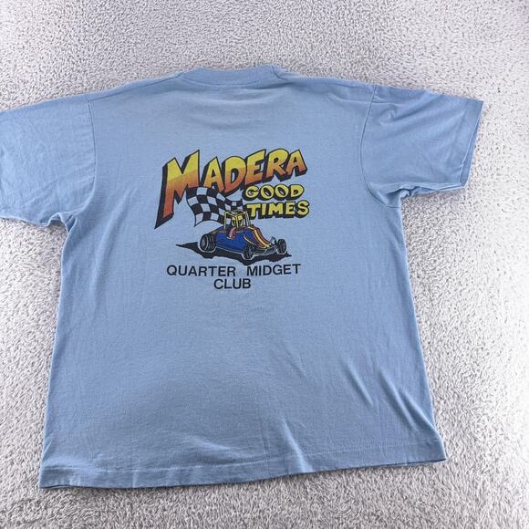Vintage Madera Quarter Midget Club Shirt Mens Large Race Car Graphic USA 90s - Picture 4 of 9